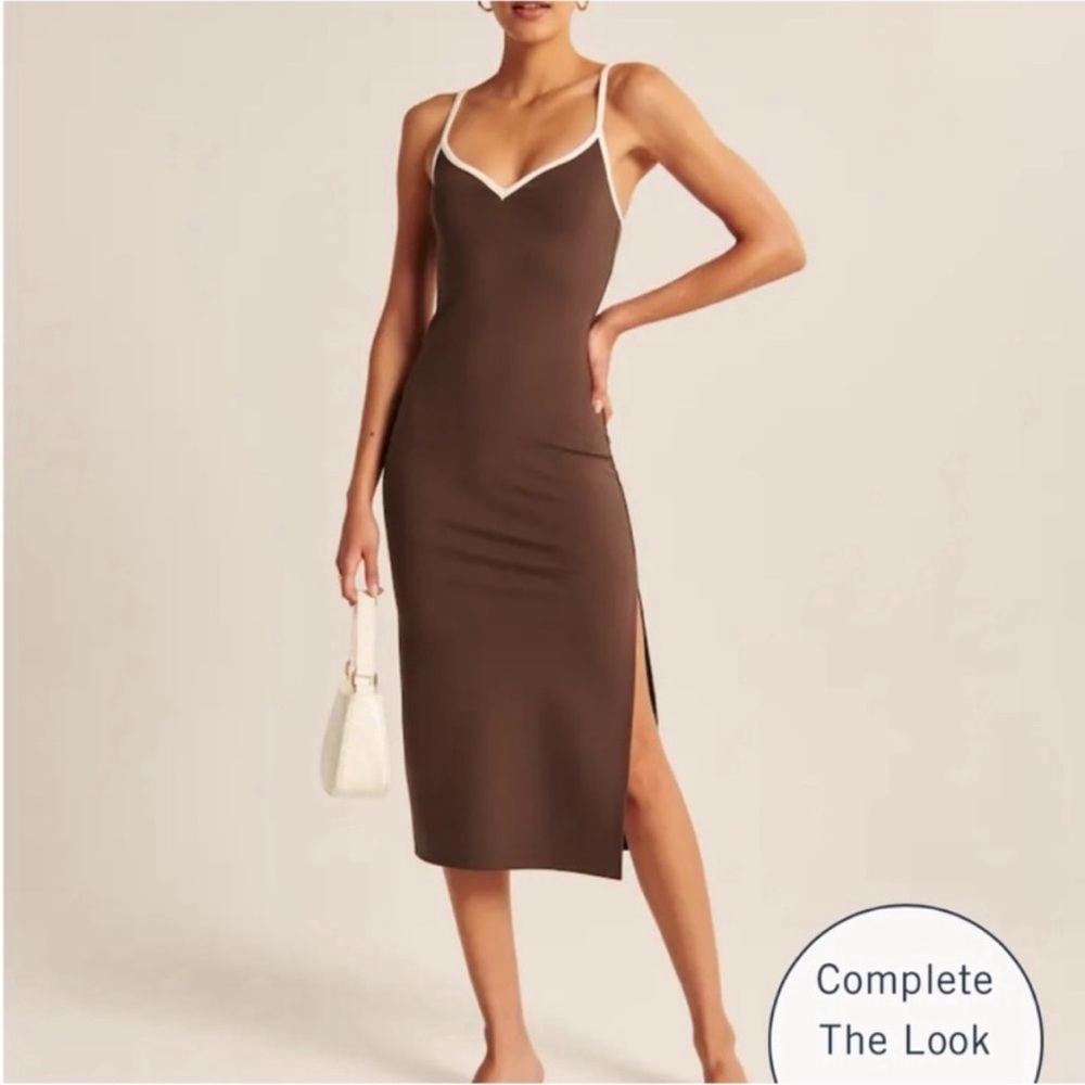 NWT Abercrombie & Fitch Brown Midi Dress